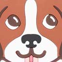 Herschel Dog Bag Charm - Brown Dog